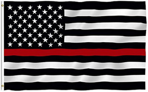 Thin Red Line Grommet Flag Firefighter 3' x 5' Thin Red Line Grommet Flag Firefighter 3' x 5'