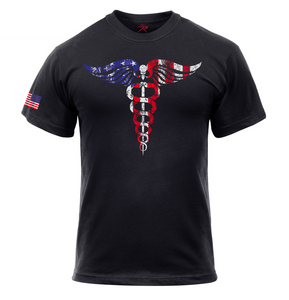 Medical Symbol (Caduceus) T-Shirt - Black Medical Symbol (Caduceus) T-Shirt - Black