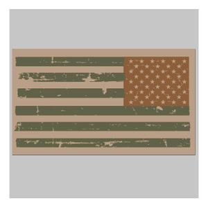 Reverse USA Combat Flag Sticker Reverse USA Combat Flag Sticker