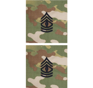 Army Embroidered OCP Sew On Rank Insignia: First Sergeant