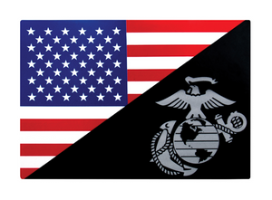 USMC Eagle, Globe and Anchor Flag Decal (Outside / Back Gum) USMC Eagle, Globe and Anchor Flag Decal (Outside / Back Gum)