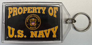 Property Of U.S. Navy Block Keychain