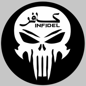 Infidel Skull Decal  Infidel Skull Decal