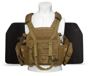 Deluxe MOLLE Plate Carrier Vest and Pouches With Level IV STA Plates Deluxe MOLLE Plate Carrier Vest and Pouches With Level IV STA Plates