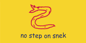No Step on Snek Yellow Bumper Sticker