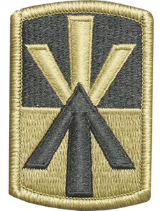 11th Air Defense Artillery Brigade MultiCam OCP hook-and-loop shoulder sleeve insignia patch