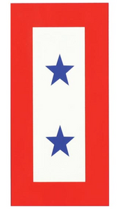 TWO BLUE STAR SERVICE DECAL