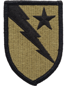 136th Maneuver Enhancement Brigade OCP/Scorpion shoulder sleeve insignia patch with Velcro backing