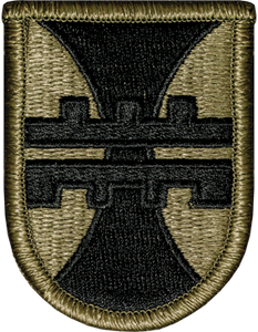 412th Engineer Brigade MultiCam OCP Velcro Patch Army shoulder sleeve insignia with hook backing