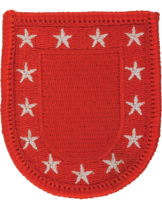Red with White Stars Army Beret Flash