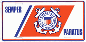 U.S. COAST GAURD SEMPER PARATUS LICENSE PLATE