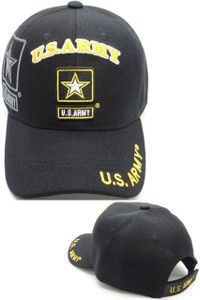 US Army Star Side Shadow Black Adjustable Cap