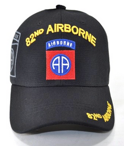 82nd Airborne Emblem and Side Shadow Black Cap