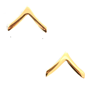 Private E-2 Corps gold pin-on rank insignia for military uniforms