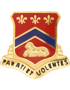 123rd Field Artillery Unit Crest Parati Et Volentes