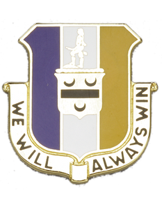 391st Regiment Brigade Combat Team Army Distinctive Unit Insignia featuring the We Will Always Win motto