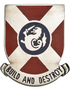 391st Engineer Battalion Army Distinctive Unit Insignia featuring the Build and Destroy motto