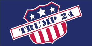 Trump 2024 Blue US Shield Bumper Sticker Trump 2024 Blue US Shield Bumper Sticker