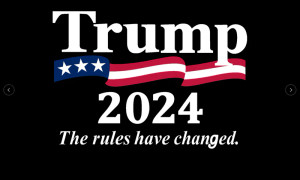 Trump 2024 "The Rules Have Changed" Black 3'x5' Flag