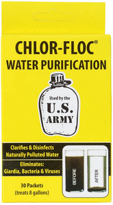 CHLOR FLOC MILITARY ISSUED WATER PURIFICATION CHLOR FLOC MILITARY ISSUED WATER PURIFICATION