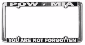 POW MIA LICESNE PLATE FRAME POW MIA LICESNE PLATE FRAME