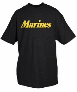 MARINES T-SHIRT - BLACK/GOLD MARINES T-SHIRT - BLACK/GOLD