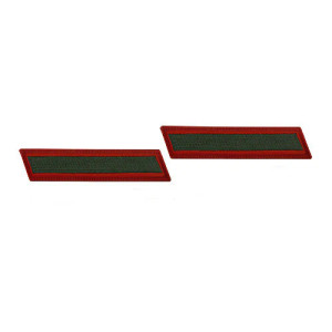 Official Marine Corps Green on Red 1 Stripe Small Uniform Patch Official Marine Corps Green on Red 1 Stripe Small Uniform Patch