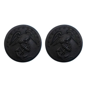 Marine Corps black plastic Eagle Globe and Anchor 40 ligne uniform button made in the USA.