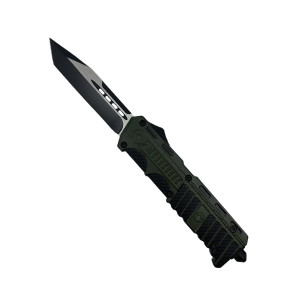 Armed Force Tactical Double Action OTF Knife Green Handle Armed Force Tactical Double Action OTF Knife Green Handle