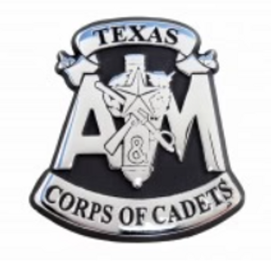 Texas A&M Corps of Cadets Stack Metal Auto Emblem