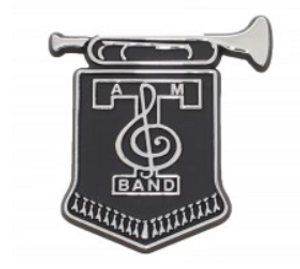 Texas A&M Aggie Band Logo Metal Auto Emblem