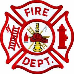 Large embroidered 12x12 fire department patch with classic fire rescue emblem, ideal for display or uniforms Large embroidered 12x12 fire department patch with classic fire rescue emblem, ideal for display or uniforms