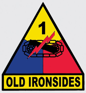 1st Armored Division CSIB Mylar Decal 3.5x3.75 inches – Made in USA 1st Armored Division CSIB Mylar Decal 3.5x3.75 inches – Made in USA