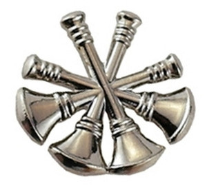 Fire Deputy Chief Four Bugles Pin with polished metal design for fire service uniforms - nickel Fire Deputy Chief Four Bugles Pin with polished metal design for fire service uniforms - nickel