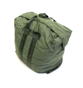 Genuine U.S. Military Issue A-3 Flyers Kit Bag in olive drab nylon with reinforced handles and storm-flap zipper – authentic Army & Air Force duffel 23.5 × 13 × 19 inches
