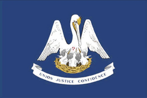 Louisiana State Flag Sticker 3.5 x 5 inches