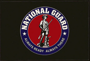 US National Guard Sticker 3.5 x 5 inches