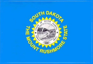 South Dakota State Flag Sticker 3.5 x 5 inches