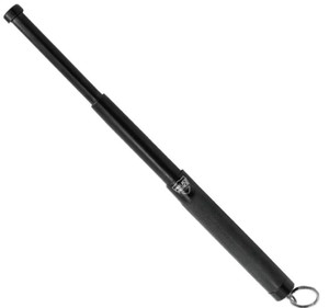 12 inch expandable baton with key ring compact collapsible self defense baton