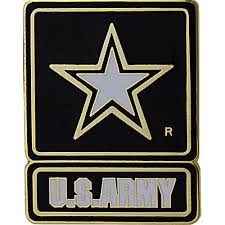 U.S. Army star logo lapel pin military emblem star