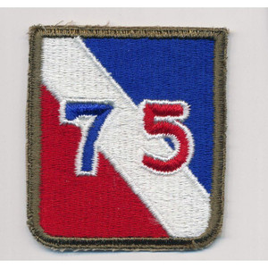75th infantry division patch, wwii 75th division patch, 75th id patch, army wwii patch, class a full color patch, us army ssi patch, vintage military patch