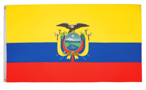 Ecuador 3x5 polyester flag outdoor durable national flag yellow blue red stripes coat of arms metal grommets