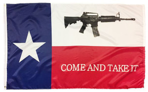 Texas Come and Take it M4 Rifle 3'x5' Flag  Texas Come and Take it M4 Rifle 3'x5' Flag