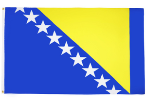 Bosnia and Herzegovina 3x5 polyester flag outdoor durable blue flag yellow triangle white stars metal grommets