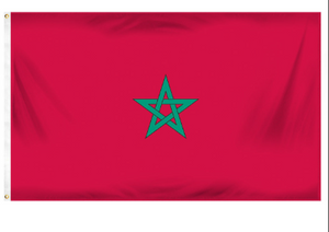 Morocco 3x5 polyester flag outdoor durable national flag red field green pentagram star metal grommets