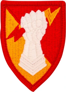 38th Air Defense Artillery Brigade Full Color embroidered Army shoulder sleeve insignia sew-on patch made in the USA.