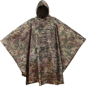 Military Depot Waterproof Rip-Stop Military Poncho in OCP Scorpion camouflage for tactical, camping, hiking, hunting, and survival use