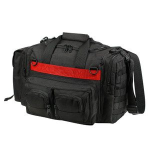 Thin Red Line concealed carry bag with firefighter Thin Red Line design and multiple storage compartments