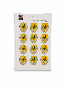 12th Cavalry Regiment Unit Crest Sticker Sheet with Twelve 1.5 Inch Military Decals