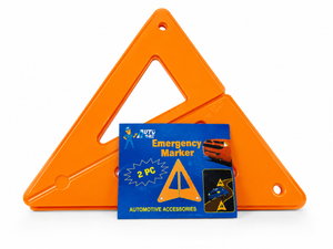 2 Pack Reflective Folding Emergency Warning Triangles for Roadside Vehicle Safety